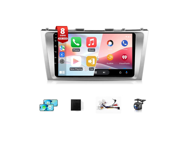 8Core 4G + 64G Android Stereo for Toyota Camry 2006 to 2011 Car Radio Apple CarPlay Android Auto, 9IN IPS Touch Screen for Camry Head Unit GPS Navi...