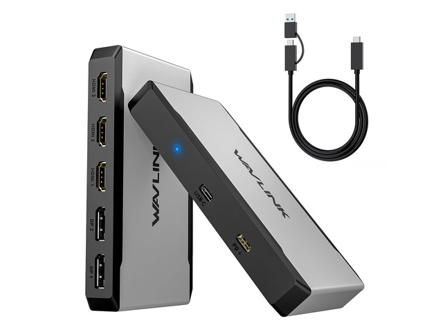 3 Monitor Docking Station, triple monitors adapter for M1/M2/M3/M4/Macbook Neo MacOS. Type-C & A hosts, 100W PD IN,3* HDMI + 2* DP Available,Triple... 3 Monitor Docking Station, triple monitors adapter for M1/M2/M3/M4/Macbook Neo MacOS. Type-C & A hosts, 100W PD IN,3* HDMI + 2* DP Available,Triple...