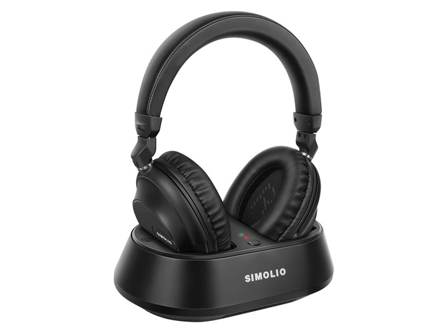 Wireless TV Headphones for Seniors, Bluetooth Headset for PC/Phone Clear Dialog, Optical Passthrough to Soundbar, 3 EQ, Replaceable Earmuffs,...