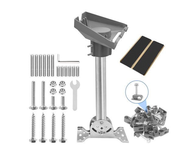 Stainless Steel Pivot Roof Mount Kit for Starlink Standard 4/ 4X/ Gen 3/ V4 Dish, with Die cast Integrated Aluminum Alloy Starlink Gen 3 Pipe Adapter