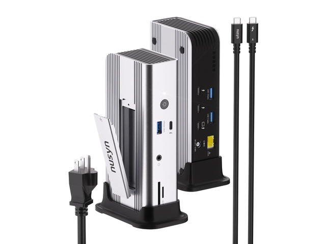 Thunderbolt 5 Docking Station (80/120Gbps), Build in NVMe SSD Slot, 180W Power Delivery, Up to Dual 6K@60Hz for Mac, Dual 8K120Hz for Windows,3X...