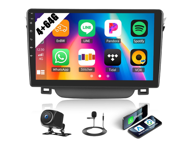 [4+64G] Android 15 Car Stereo for Hyundai I30 Elantra GT 2011-2015 with Wireless Carplay & Android Auto,9 Inch Car Radio with Mirror Link Bluetooth...