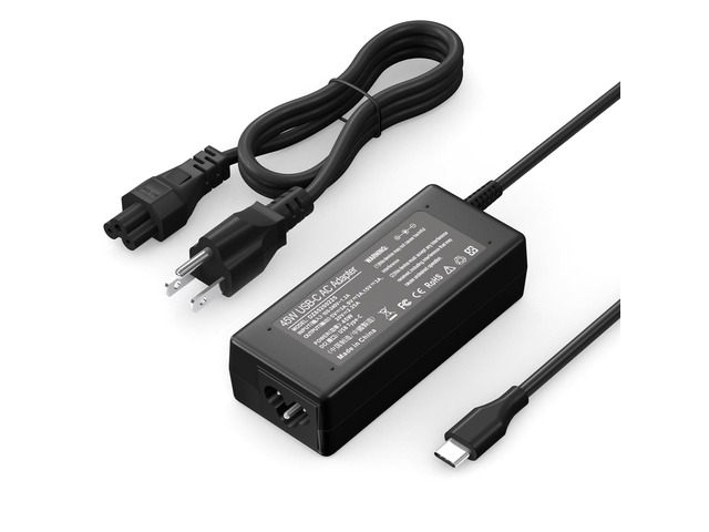 45W USB-C Laptop Charger Compatible with HP Chromebook X360 11 14 14-ca051wm 14-ca052wm 14-ca091wm 14-ca0061dx Type C Power Supply Adapter