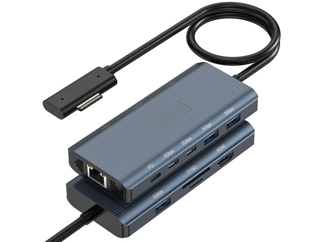 11-in-1 Surface Pro Docking Station, New Surface Dock 4K@60HZ HDMI, Surface Docking Station for Surface Pro 11/10/9/8/X/7/6/5/4/3, Surface Laptop...
