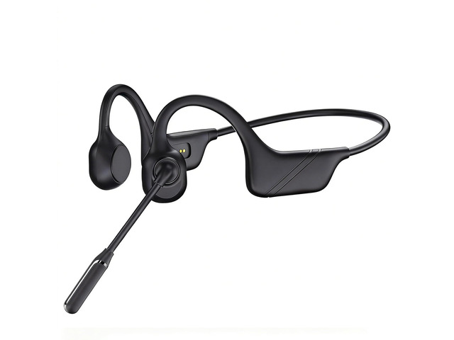 Open-Ear Headphones with Noise-Canceling Mic, Bone Conduction Headphones AI ENC Noise Cancellation, One-Click Mute, Magnetic Charging, Bluetooth...