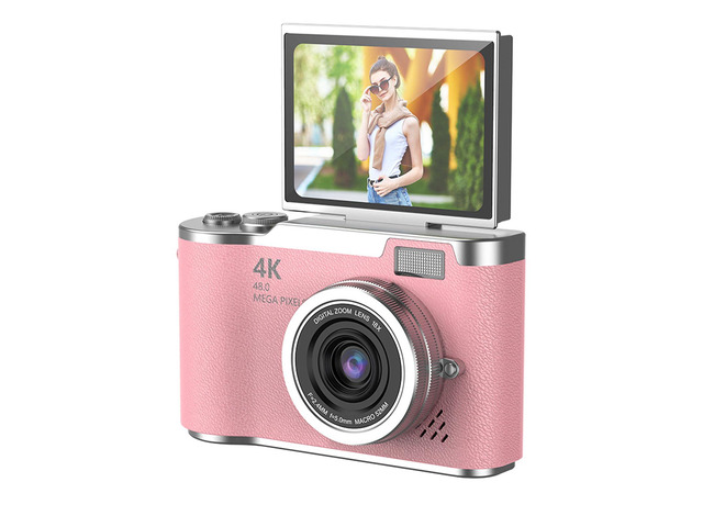 Digital Camera, 1080P HD 48MP Digital Point & Shoot Camera with 2.4 Inch HD Flip Screen, Built in LED Fill Light, 8X Digital Zoom, for Teens...