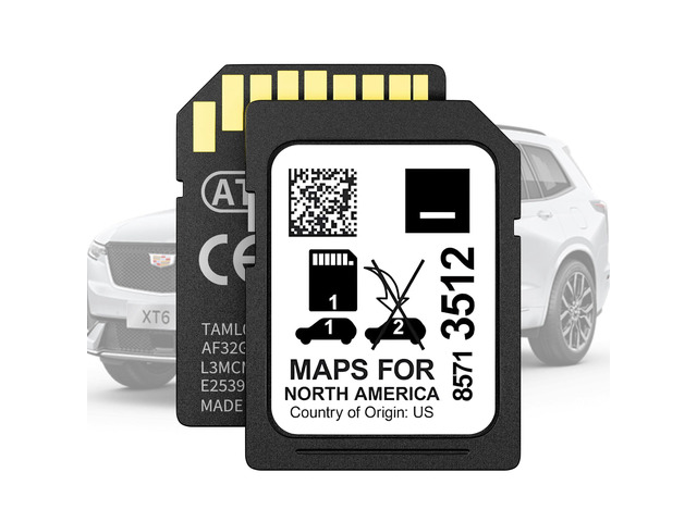 2026 Latest Navigation SD Card Map Accessory for 2019-2023 GM Vehicles with Buick, Cadillac, Chevrolet, GMC, Update USA/CAN/MEX Maps, Part 8571...