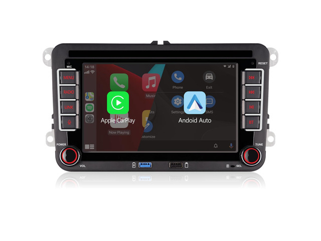 Double din Car Stereo Compatible with Wireless Carplay Android Auto with Bluetooth/FM/AM Radio/USB/High Power Car Radio for VW Golf 5 6 Passat...