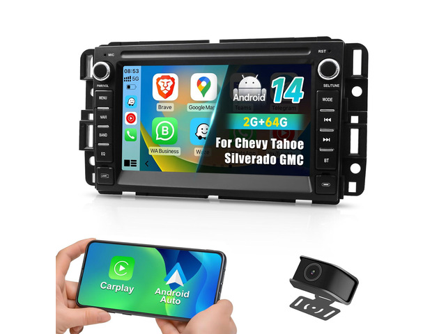 Car Radio for Chevrolet GMC Silverado Tahoe Yukon, CarPlay & Android Auto