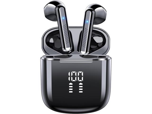 Wireless Earbuds, Bluetooth 5.3 Earphones with 4-Mics Clear Call, ENC Noise Cancelling Mic, Bluetooth Ear Buds Touch Control Stereo Sound, LED...