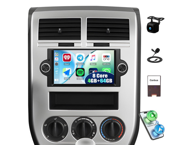 [8 Core 4+64G] Car Radio for Dodge Ram 1500/2500/3500 06-08,Dodge Durango 6.2 Car Stereo for Chrysler 300 Touring/300C/300M 05-07,Jeep Grand...