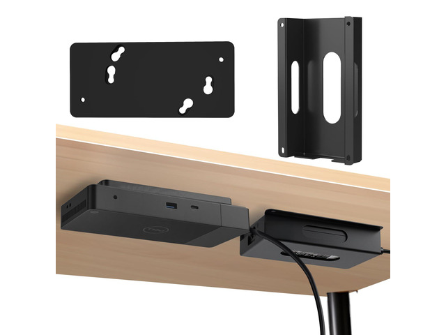 Under Desk Mount for Dell WD19 / WD19S / WD19TB / WD19TBS / WD19DCS / WD22TB4/UD22 Docking Station + Power Bricks(for Original180W & 130W)- Docking...
