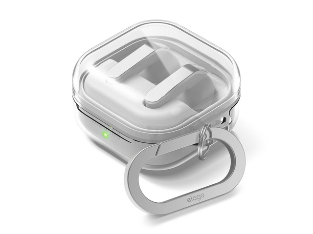 Clear Case for Galaxy Buds 4 Pro & Galaxy Buds 4 Carabiner Included, Premium TPU Cover, Wireless Charging, Headphone Accessories, for Men, for...