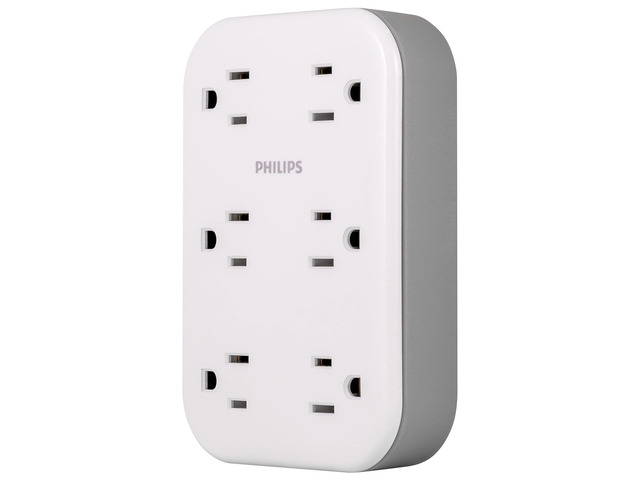 Surge Protector Outlet Extender, 6 Outlet (Wide-Spaced), 900 Joules 3 Prong, Multi Plug Wall Splitter, Power Tap, Electrical Expander, Adapter,...
