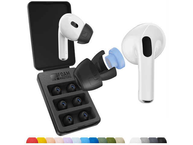 Ultra-Premium Silicone-Memory Foam Ear Tips for AirPods Pro 1st and 2nd Gen Ultra Secure for Athletes Comfortable Better Sound by...