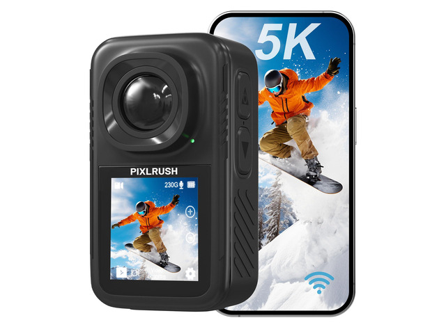 4K Mini Action Camera 128GB, Dual Screen, Touch, Body Thumb Cam, Waterproof, Magnetic Mount, WiFi, Audio Video Recording, Outdoor Cycling Vlog