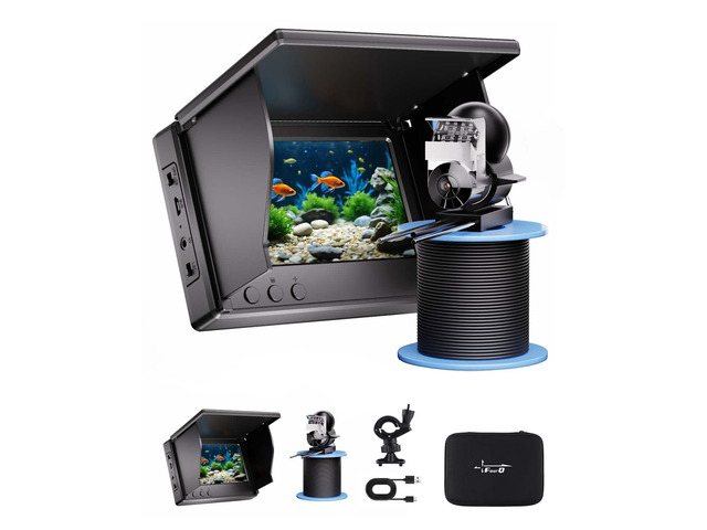 Underwater Fishing Camera,Fishing Camera with Infrared Night Vision Light, Portable Fish Finder with 100ft Cable, 4.3 Inch LCD and Upgraded HD Lens...