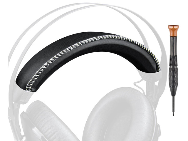 Headband for HyperX Cloud Revolver/Revolver S, HX-HSCR-GM Cloud Revolver Gaming Headsets, Replacement Headstrap Pad Repair Part - Black(White Line)