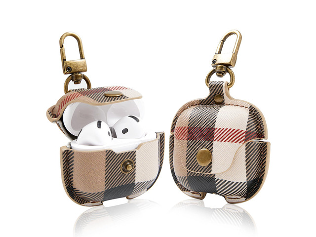 for AirPods 4 Case with Keychain, Full Protective AirPods 4 Case 2024 for Women Men Compatible with AirPods 4th Charging Case-Brown
