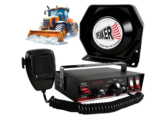 150W Emergency Vehicle Siren with PA System - 108-134dB Police/Fire Truck Sirens, Yelp/Wail/Hi-Lo Modes, IP67 Waterproof, Includes Mic & Speaker...