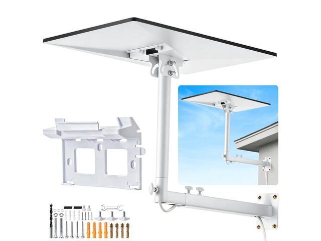 Starlink Mount for Standard 4/4X/Gen 3 with 2-in-1 Router Mount 360° Adjustable Starlink Gen 3 Bracket Starlink Mast Holder with Starlink Gen 3...