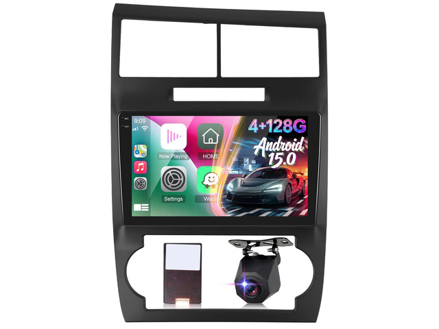 [4+128G] Upgrade Radio for Dodge Charger/Magnum 2005-2007: 9 inch Android IPS Incell Touchscreen Stereo - Wireless Carplay and Android Auto,...