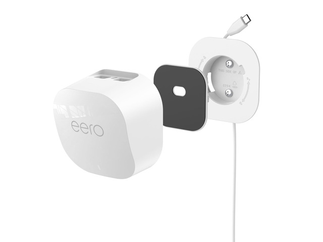 Wall Mount for eero 6/6+/Pro 6/Pro 6E/7, 1 Mount Built-In Cable Storage, Space-Saving Design, Secure Screw Mount, Open Design for Reliable Wi-Fi