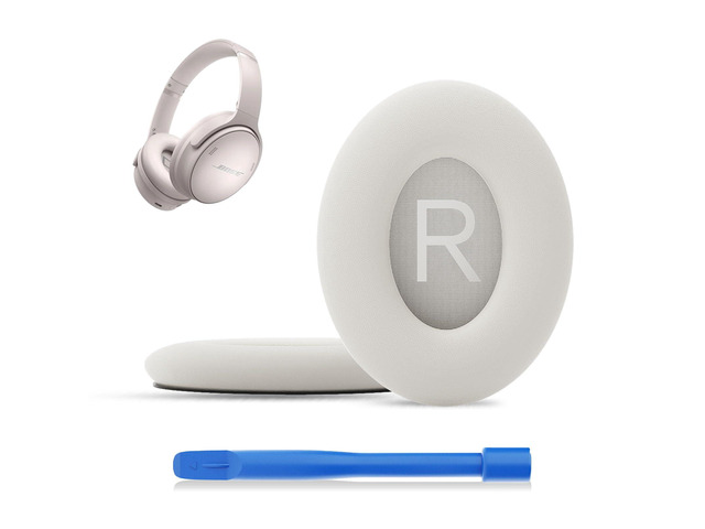 Replacement Ear Pads for Bose QC45, QC SE, QC45 SE Headphone, White Compatible with Bose QuietComfort, QuietComfort 45 (45 SE), QuietComfort SE...