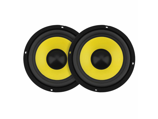 2 Pieces 6 Inch Bass Loudspeaker Woofer Speaker, Wide Frequency Response Car Audio Stereo Speaker for Car Audio/Home Theaters (6'')