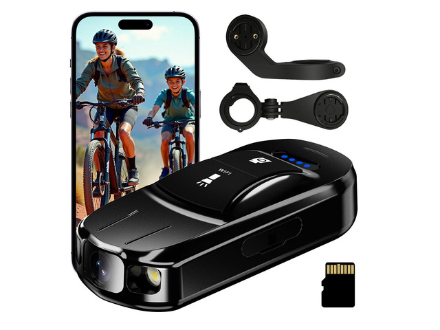 Portable Mini Bike Camera Front/Rear with Gravity Anti-Shake, 7H Loop Recording Video Recorder, 2000mAh IPX6 Waterproof Small Pocket Cam for...
