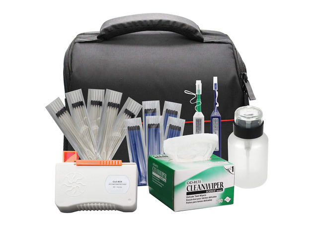 Fiber Optic Cleaning Kit Fiber Optic FTTH Cleaner Tools with 1.25mm / 2.5mm Fiber Optic Cleaner Pens and Cleaning Sticks Wipes for Cleaning FC SC...