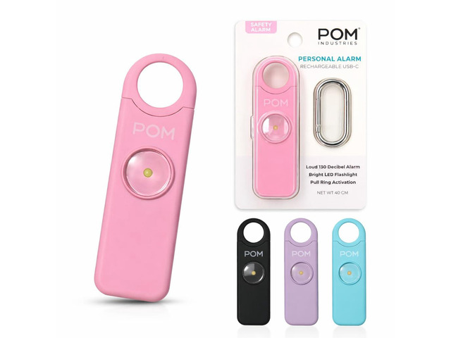 Personal Safety Alarm for Women 130dB Loud Emergency Siren, USB-C Rechargeable with Bright LED Flashlight, Portable Keychain Design for Self...