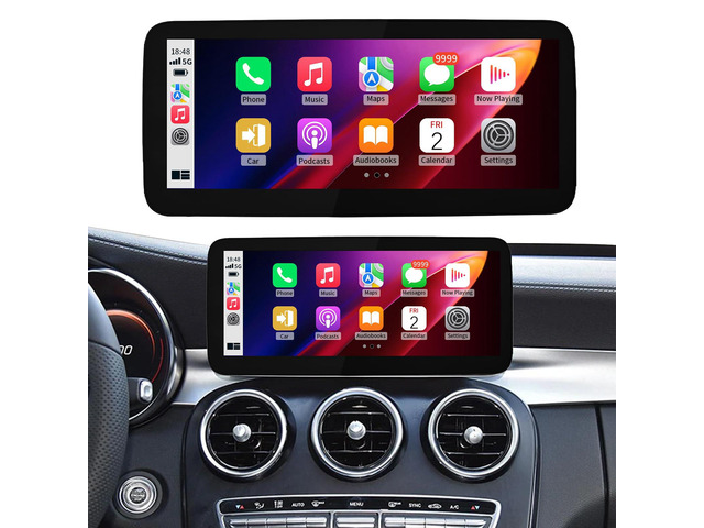 Wireless CarPlay/Android Auto 10.25/12.3 Inch Touchscreen for Mercedes Benz C/GLC W205 X253 (2015-2018) with NTG5.0/5.1/5.2, Car Radio Receiver,...