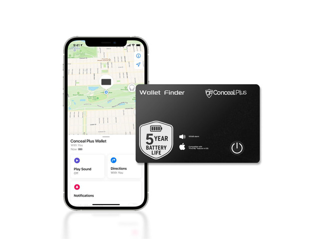 Wallet Finder - Slim Wallet Tracker Card for Apple Find My App This slim wallet tracker slides into a card slot, keeping the wallet traceable on...