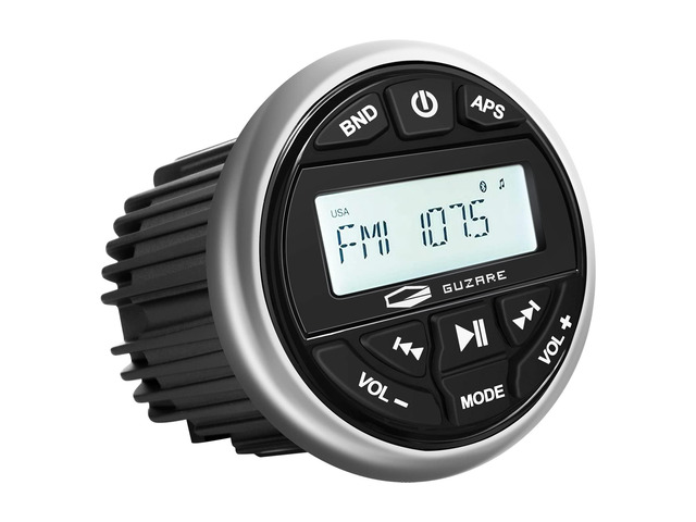 Marine Radio Bluetooth Stereo Audio Waterproof Radio Boats FM AM Gauge Stereo Golf Cart Marine Stereo Receiver Audio Systems for RV UTV Yacht