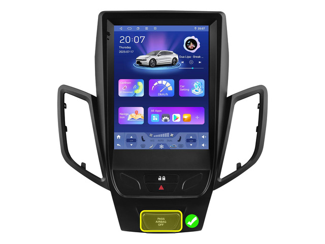 8 Core 4GB+64GB Android 14 Car Stereo Upgrade for Ford Fiesta (2009-2020), 9.7Inch QLED Touchscreen GPS Navigation with Wireless Carplay Android...