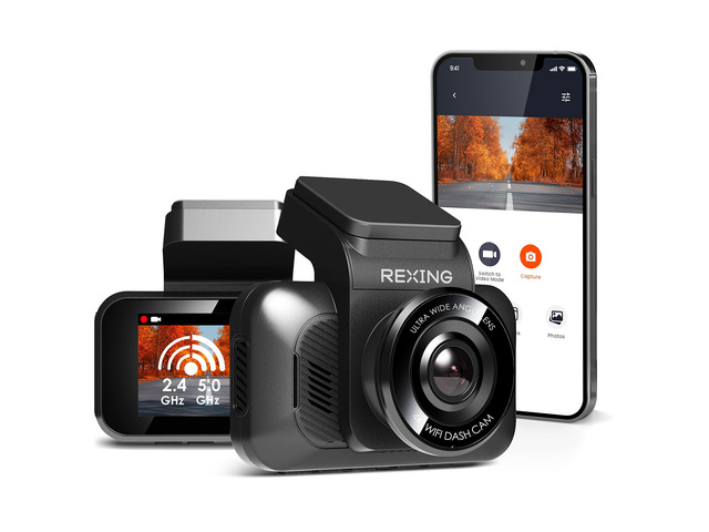 USA V55 Dash Cam - 4k Modular Capabilities, 5.0 GHz Wi-Fi, GPS Car Dash Camera Recorder, Night Vision, Loop Recording, Parking Monitor,...