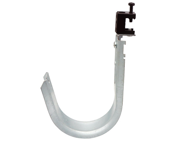 10 Pack 4' Heavy Duty J Hooks, Wire Support J-Hook with Beam Clamp for Hanging Cables & Wires Management Mounts to Beams Up to 1/2' Thick