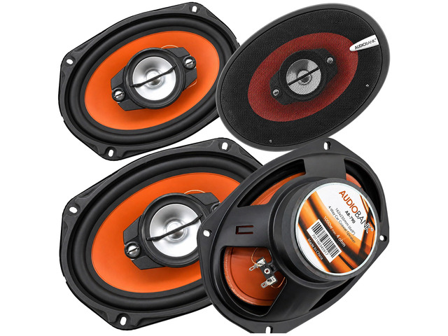 4X 6x9 2000 Watt 4-Way Red Car Audio Stereo Coaxial Speakers - AB-790 (2 Pairs) 1000 Each