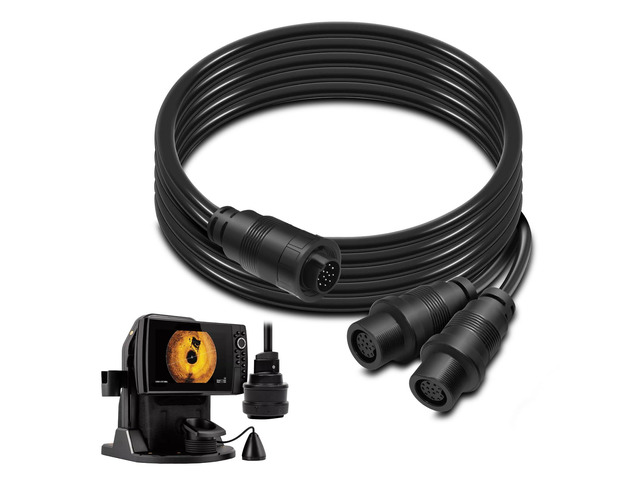 720108-1 Transducer Adapter Cable 14 M360 2DDI Y Cable Fit for Humminbird, Compatible with MEGA 360 and 2D/MDI Transducers