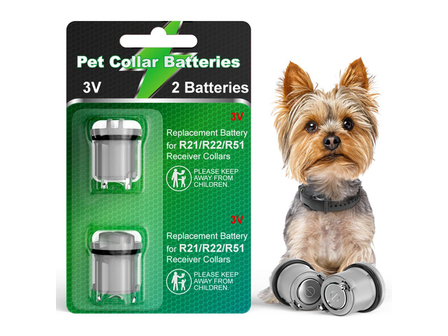 Dog Collar Batteries for R21 R22 R51 and Microlite Collar Battery, High Capacity Compatible with Invisible Fence Receiver Collar Batteries, 2 Packs...