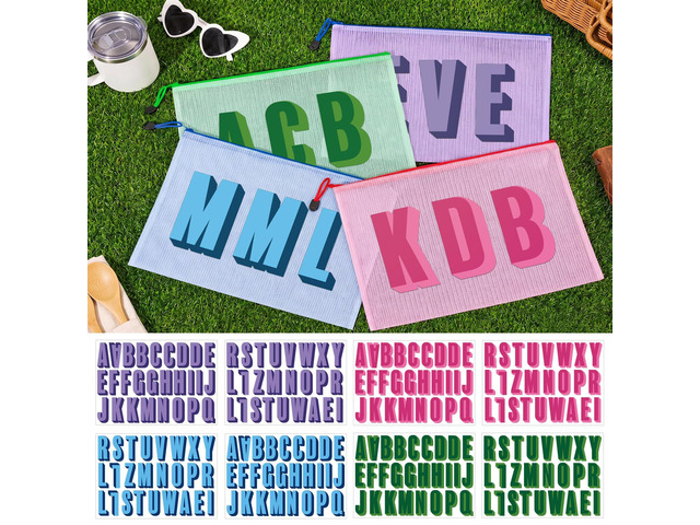 8 Sheets Custom UV Dtf Shadow Monogram Stickers,Vibrant Personalized Initial Letter Stickers, Waterproof Alphabet Vinyl Decals, Tumbler Water...