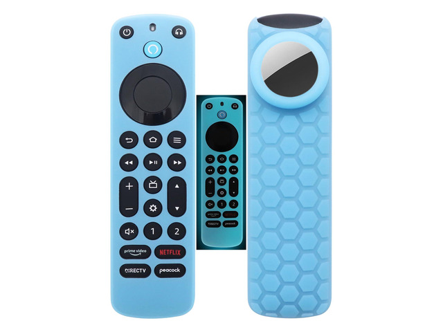 TV Remote Pro Cover for Airtag Remotes Controller Finder Case Glow in The Dark, for Firetv Alexa Voice Remote Pro 2022 and Tile Sticker,for Smart...