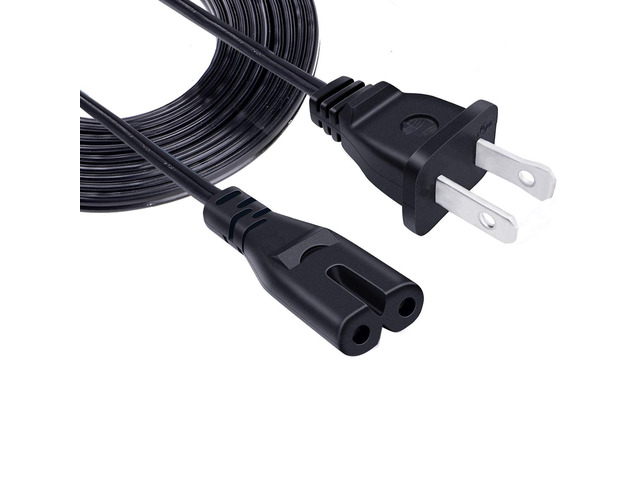 Power Cord Replacement for TCL Roku Smart LED LCD HD TV Samsung UN32EH4000FXZA UN32EH4003FXZA UN32EH4000 UN32EH4003 2 Prong TV Power Cord 8ft AC Cable