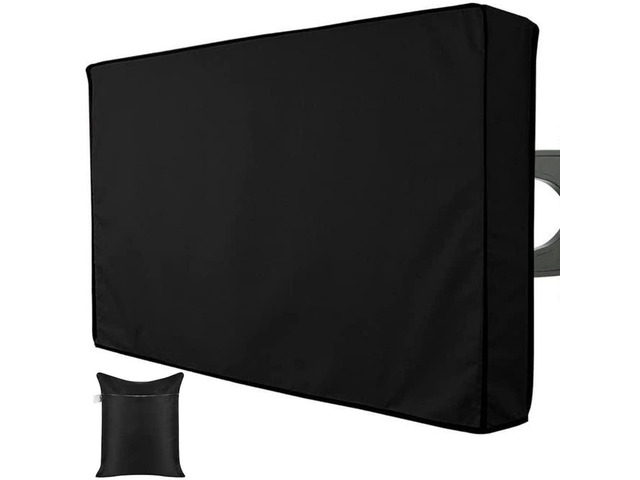 Outdoor TV Cover Heavy duty 600D Oxford Waterproof Dustproof Durable Patio Outside Television Cover TV Screen Full Protector Covers (50-52in)