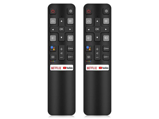 2PC RC802V FNR1 Replacement Remote Fit for TCL Android 4K Smart TV [NO Voice Function] 40S334 50S434 55S434 75S434 40S330 70S430 32S334 55S435...