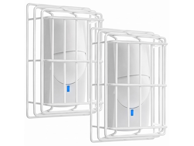 2 Pcs Motion Detector Wire Cage, 6.2 x 4 x 2.2 Inch Steel Motion Detector Thermostat Damage Stopper Range Technology Protective Steel Wire Guard