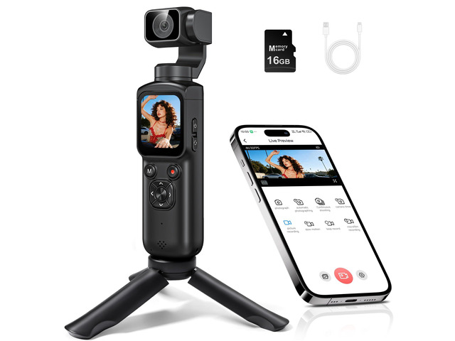 4K Vlogging Camera 330°Rotating Lens Digital Pocket Cameras for YouTube Face Tracking Vlog Camera, Fast Autofocus 75MP Portable Video Camera with...
