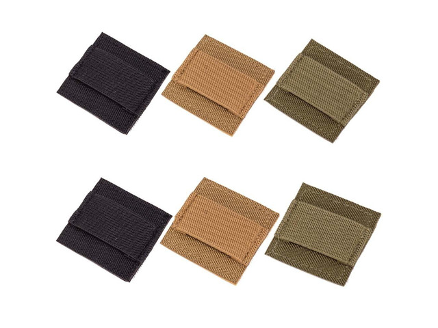6 Packs Tactical Headphone Cable Storage Board Fastening Cable Ties Strap for Helmet Headset Walkie-Talkie Wire Hook and Loop Sticker(Black,Gren,Tan)