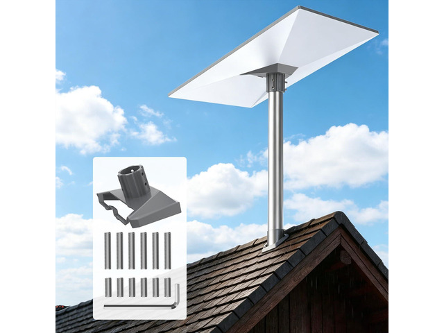 Starlink Gen 3/4/4X Pole Mount Adapter, Heavy-Duty Aluminum Pipe Mount Kit for Starlink V3/V4 Standard Dish, Secure Weatherproof Roof, RV & Outdoor...